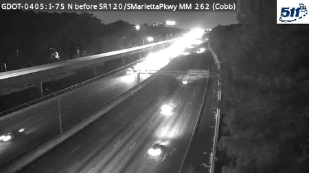 I-75 N before SR120/SMariettaPkwy MM 262 live camera view
