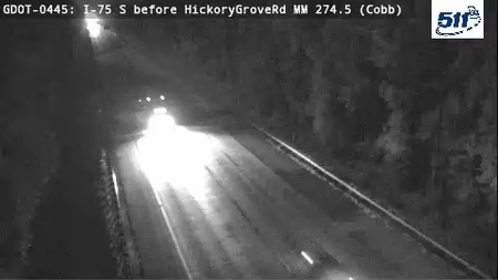I-75 S before HickoryGroveRd MM 274.2 live camera view