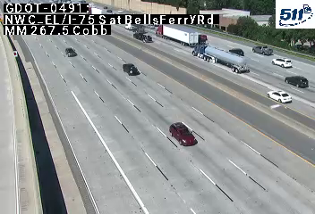 I-75 S at BellsFerryRd MM 267.5 live camera view