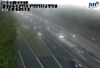 I-575 S past BarrettPkwy MM 0.6 live camera view