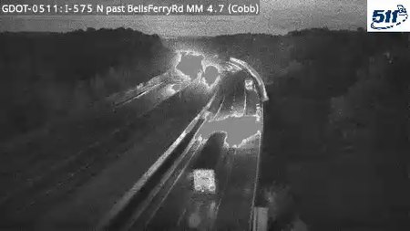 I-575 N past BellsFerryRd MM 5 live camera view