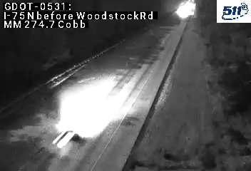 I-75 N before WoodstockRd MM 274.4 live camera view