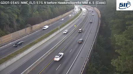 I-575 N before HawkinsStoreRd MM 4.5 live camera view