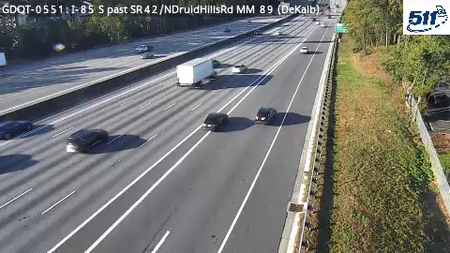 I-85 S past SR42/NDruidHillsRd MM 89 live camera view