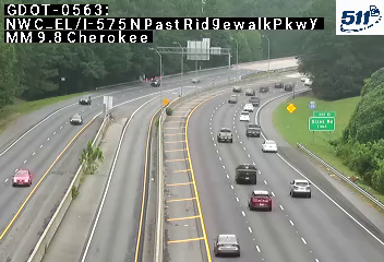 NWC_EL/I-575 N past RidgewalkPkwy MM 10.1 live camera view