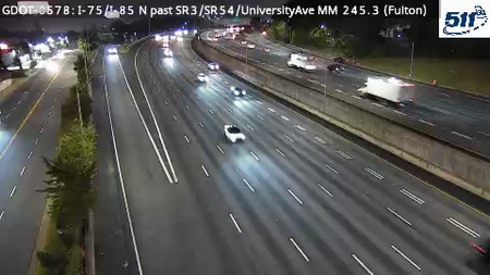 I-75/I-85 N past UniversityAve MM 244.9 live camera view