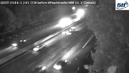 I-285 CCW before NPeachtreeRd MM 31.9 live camera view
