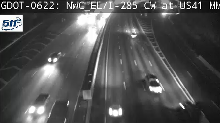 I-285 CW before US41 MM 18.7 live camera view