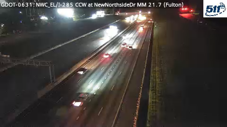 I-285 CCW at NewNorthsideDr MM 21.7 live camera view