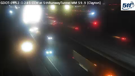 I-285 CCW at 5thRunwayTunnel MM 59.9 live camera view