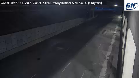 I-285 CW at 5thRunwayTunnel MM 60.8 live camera view