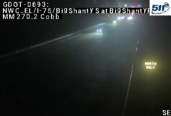 I-75/BigShanty S at BigShantyRd MM 270.2 live camera view