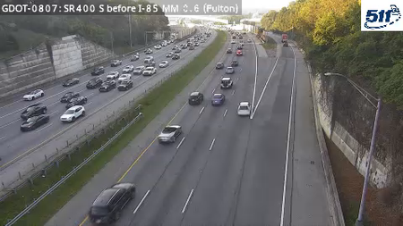 SR400 S before I-85 MM 0.6 live camera view