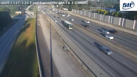 I-20 E past EvansMillRd MM 74.5 live camera view