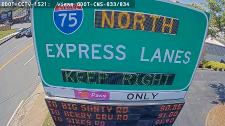 I-75/RoswellRd N at I-75 MM 264.1 live camera view