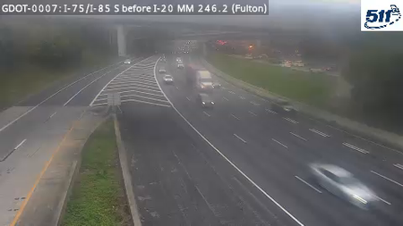 I-75/I-85 S before I-20 MM 246.2 live camera view