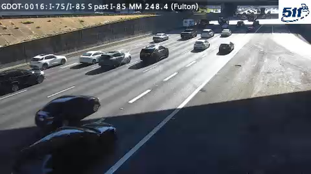 I-75/I-85 S past I-85 MM 248.4 live camera view