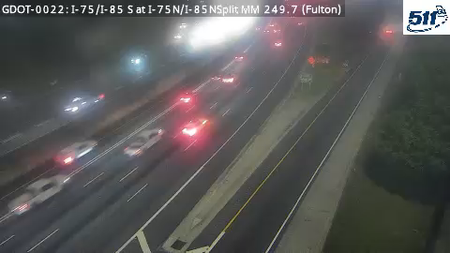 I-75/I-85 S at I-75N/I-85NSplit MM 249.7 live camera view