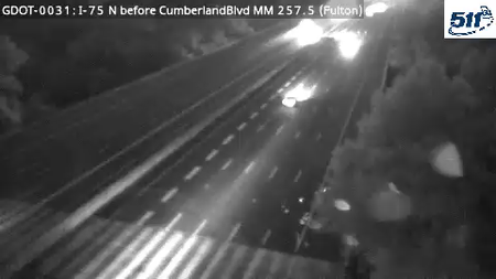 I-75 N before CumberlandBlvd MM 257.1 live camera view