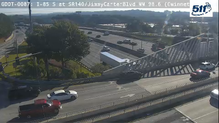 I-85 S at SR140/JimmyCarterBlvd MM 98.6 live camera view