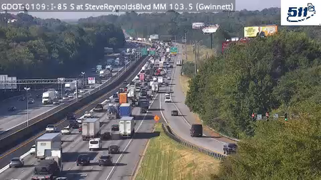 I-85 S at SteveReynoldsBlvd MM 103.5 live camera view