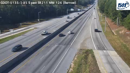 I-85 S past SR211 MM 126 live camera view