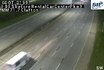 I-85 S before RentalCarCenterPkwy MM 71.6 live camera view