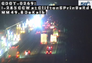 I-285 CCW at CliftonSpringsRd MM 49.8 live camera view