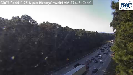 I-75 N past HickoryGroveRd MM 274.5 live camera view