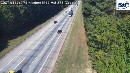 I-75 N before SR92 MM 275 live camera view