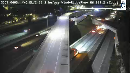 I-75 S before WindyRidgePkwy MM 259.2 live camera view