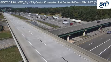 I-75/CantonConnector S at CantonRdConn MM 267 live camera view