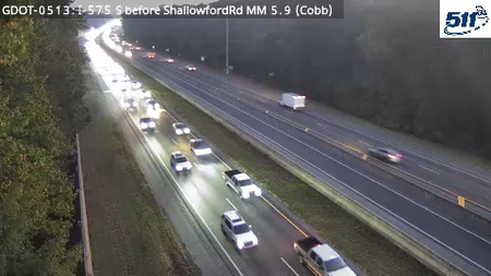 I-575 S before ShallowfordRd MM 5.9 live camera view