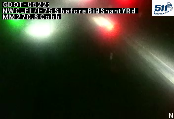 I-75 S before BigShantyRd MM 270.8 live camera view