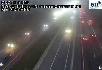 I-575 N before ChastainRd MM 2.4 live camera view