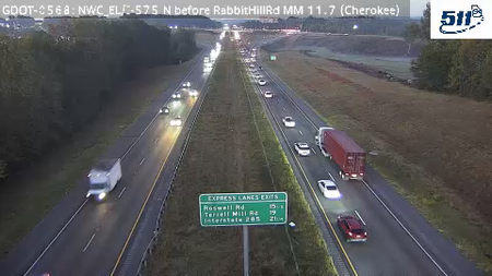I-575 N before RabbitHillRd MM 11.7 live camera view