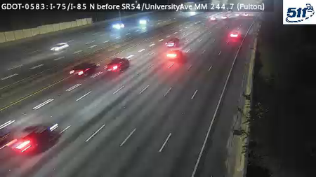 I-75/I-85 N at UniversityAve MM 244.2 live camera view