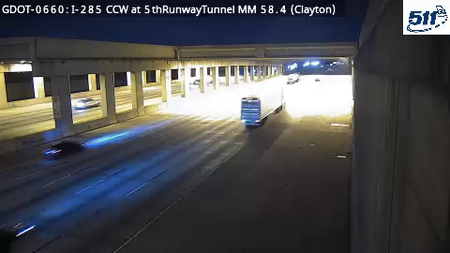 I-285 CCW at 5thRunwayTunnel MM 58.4 live camera view