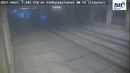 I-285 CCW at 5thRunwayTunnel MM 60.7 live camera view
