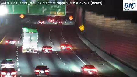 I-75 N before FlippenRd MM 225.1 live camera view