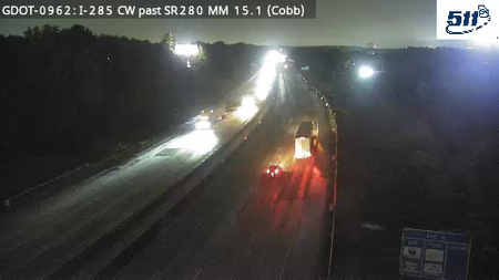 I-285 CW past SR280 MM 16.9 live camera view