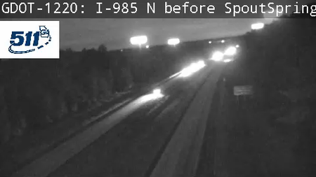 I-985 N before SpoutSpringsRd MM 10.9 live camera view
