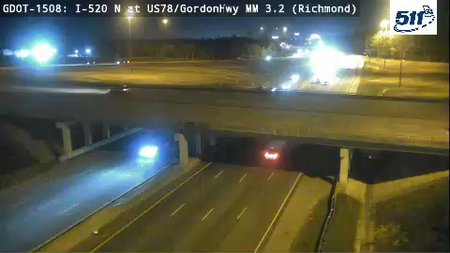I-520 N at US78/GordonHwy MM 3.2 live camera view