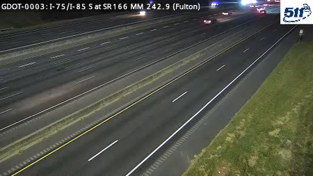 I-75/I-85 S at SR166 MM 243 live camera view