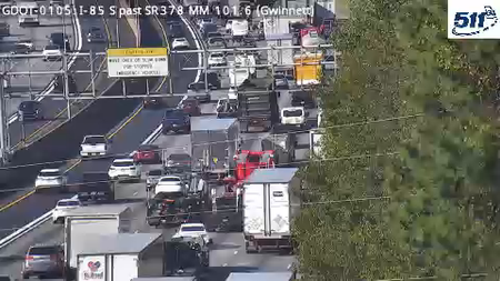 I-85 S past SR378 MM 101.6 live camera view