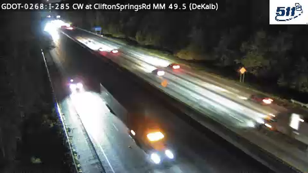I-285 CW at CliftonSpringsRd MM 49.5 live camera view