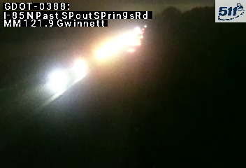 I-85 N past SpoutSpringsRd MM 121.8 live camera view