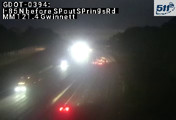 I-85 N before SpoutSpringsRd MM 121.3 live camera view