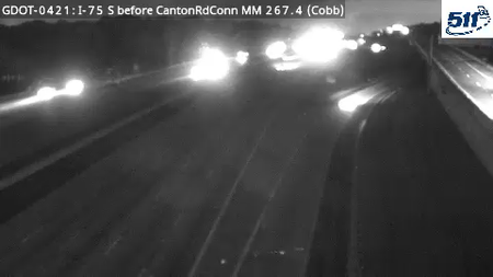 I-75 S before CantonRdConn MM 267.1 live camera view