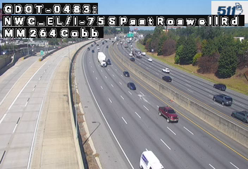 I-75 S past RoswellRd MM 264 live camera view